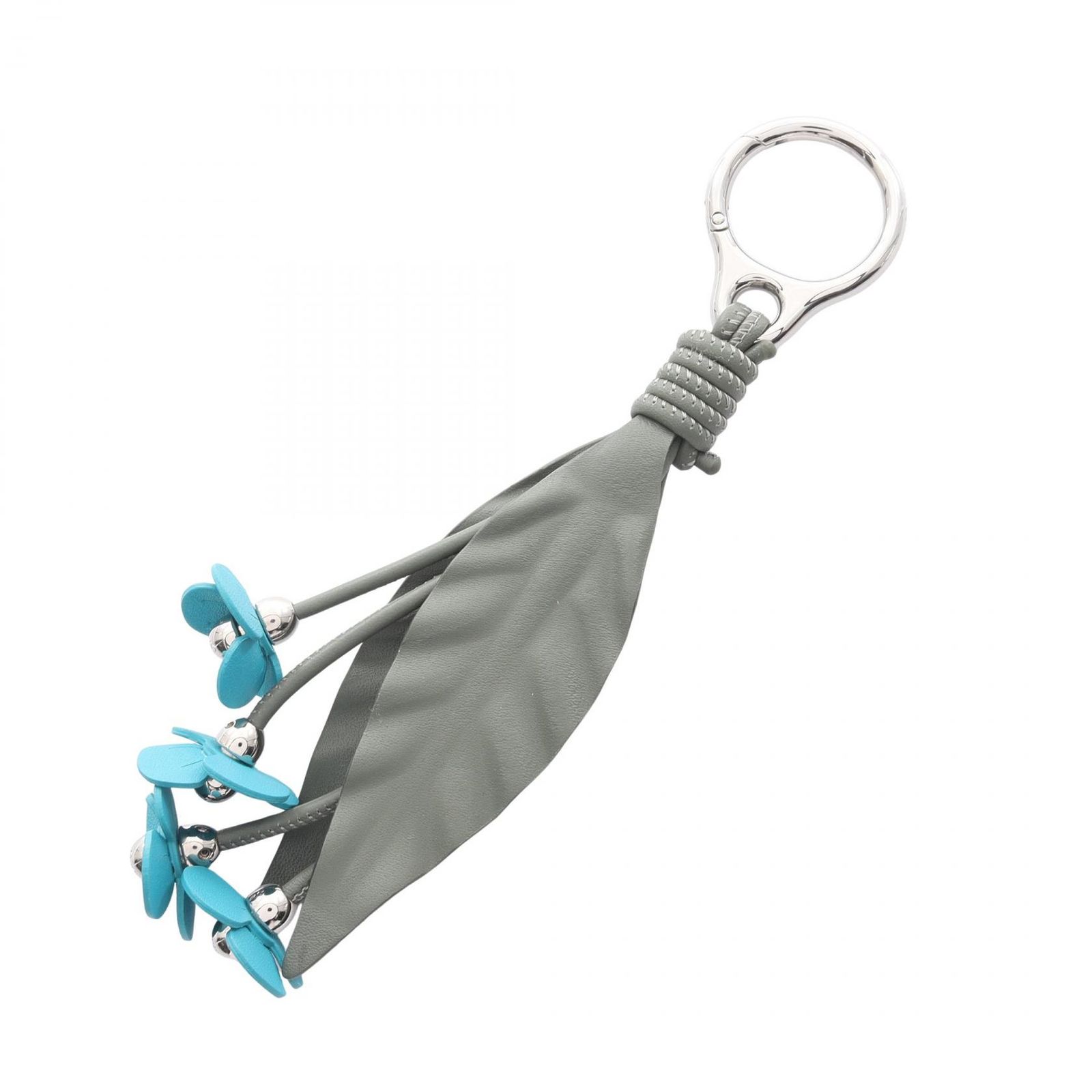 ロエベ LOEWE チャーム ストロベリー フラワー カーキ/ターコイズ