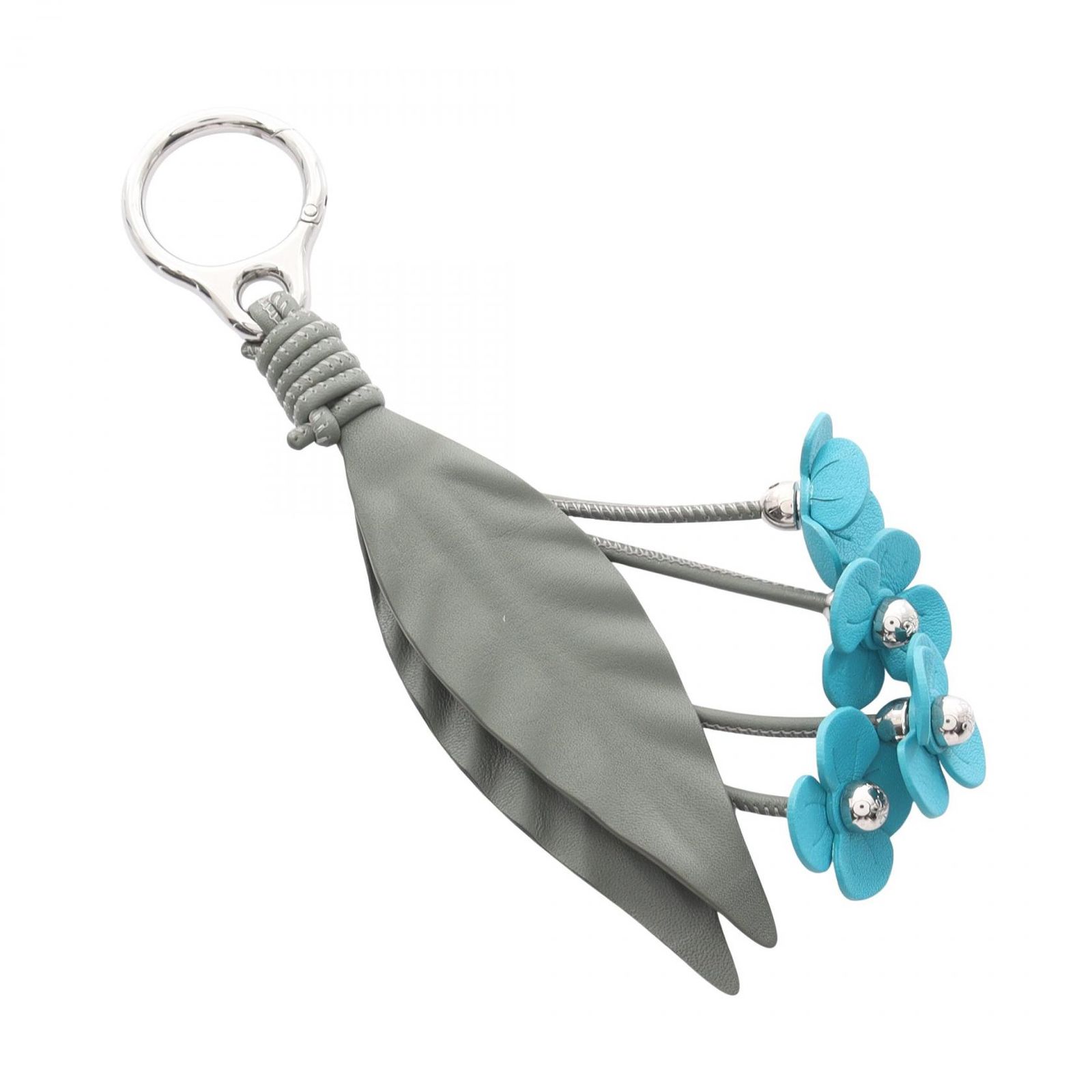 ロエベ LOEWE チャーム ストロベリー フラワー カーキ/ターコイズ