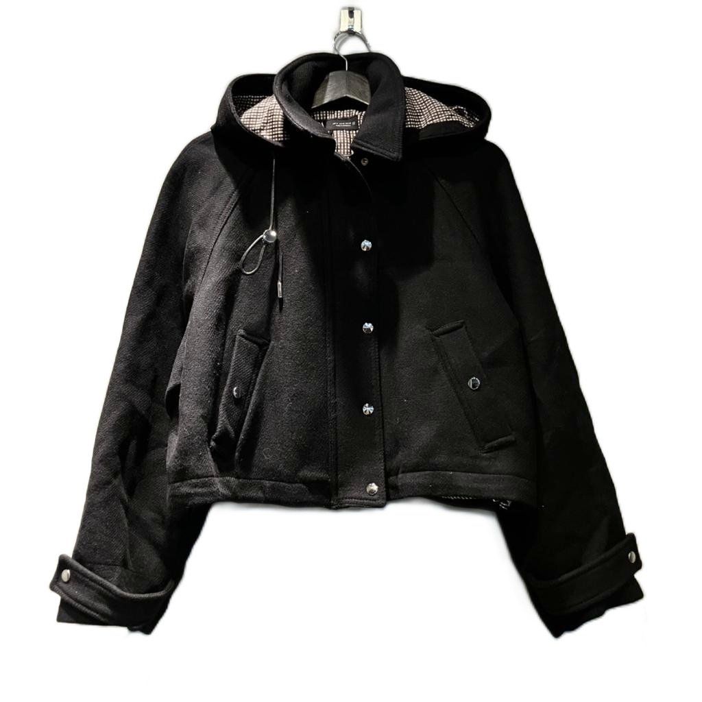 zara クロップド フード ウールブレンド ジャケット 新品 ZARA クロップド フードウールブレンドジャケット M｜Yahoo