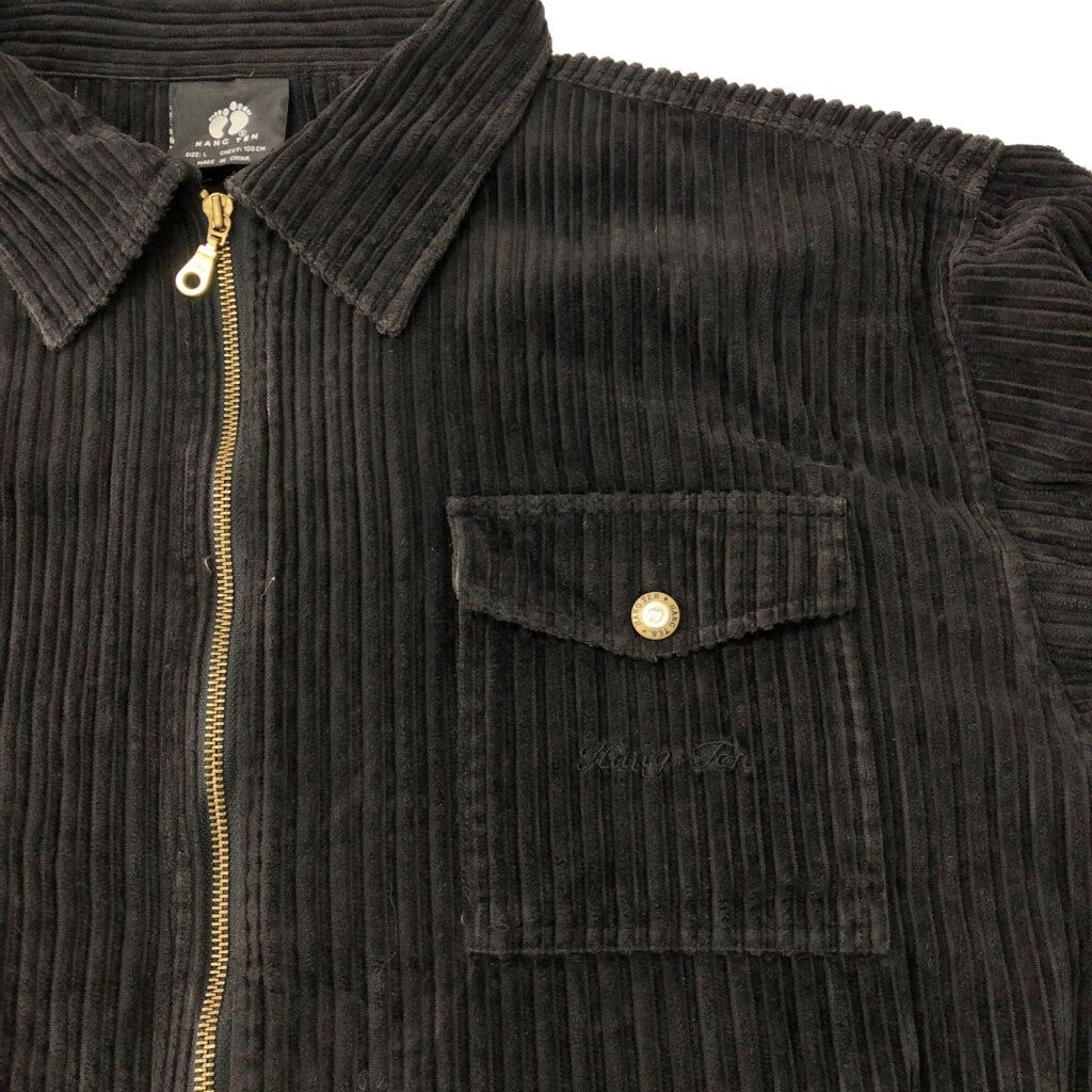 00年代 HANG TEN ハンテン 太畝 コーデュロイジャケット ブラック