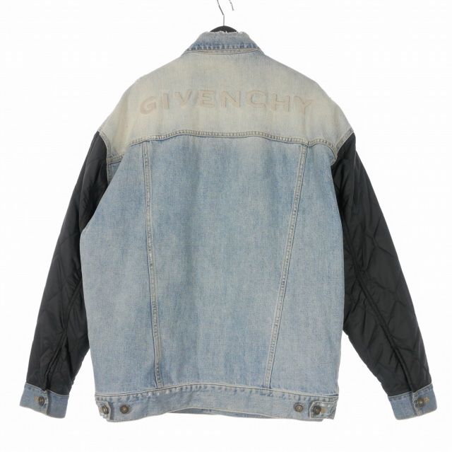 ジバンシィ GIVENCHY Quilted Shell-Panelled Denim Jacket 切替