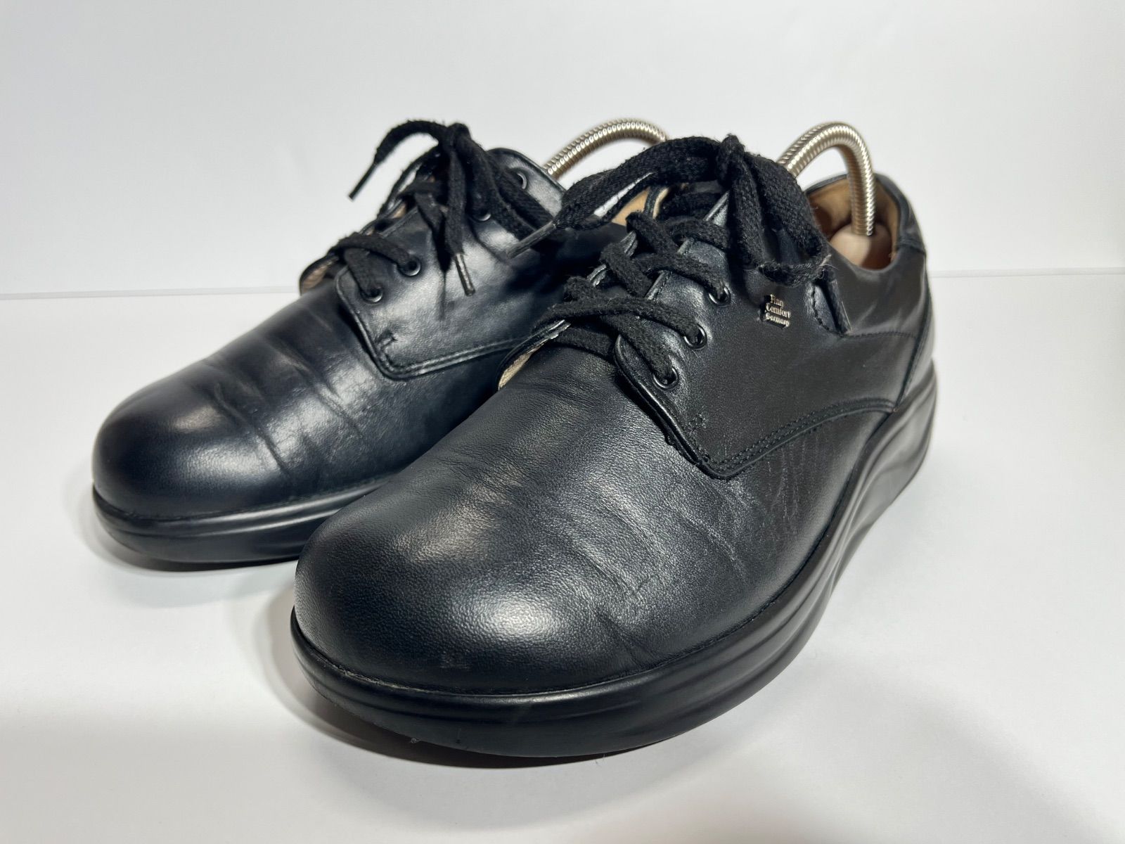 FinnComfort フィンコンフォート 本革 黒 レースアップシューズ 23cm