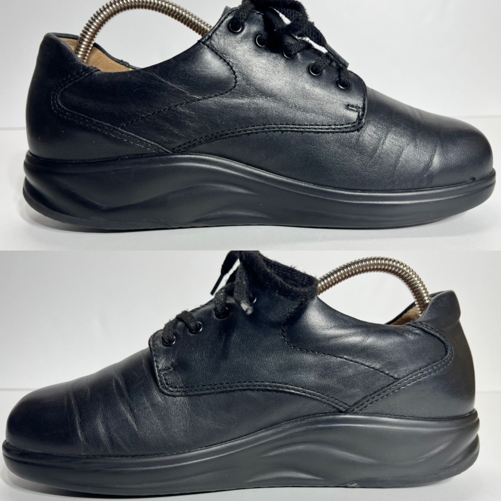 FinnComfort フィンコンフォート 本革 黒 レースアップシューズ 23cm