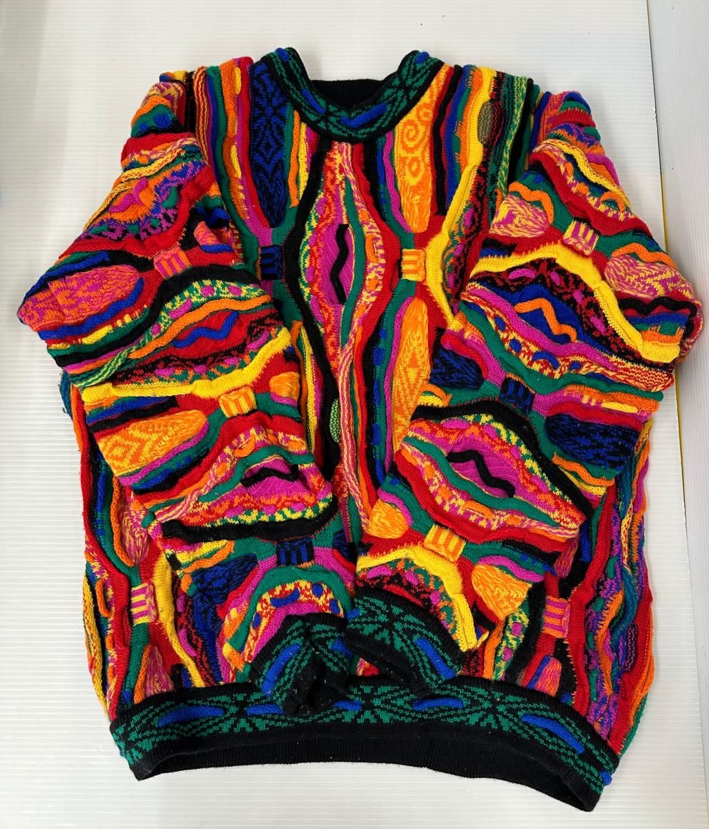 中古品】COOGI クージー マルチカラーセーター Sサイズ 3Dニット