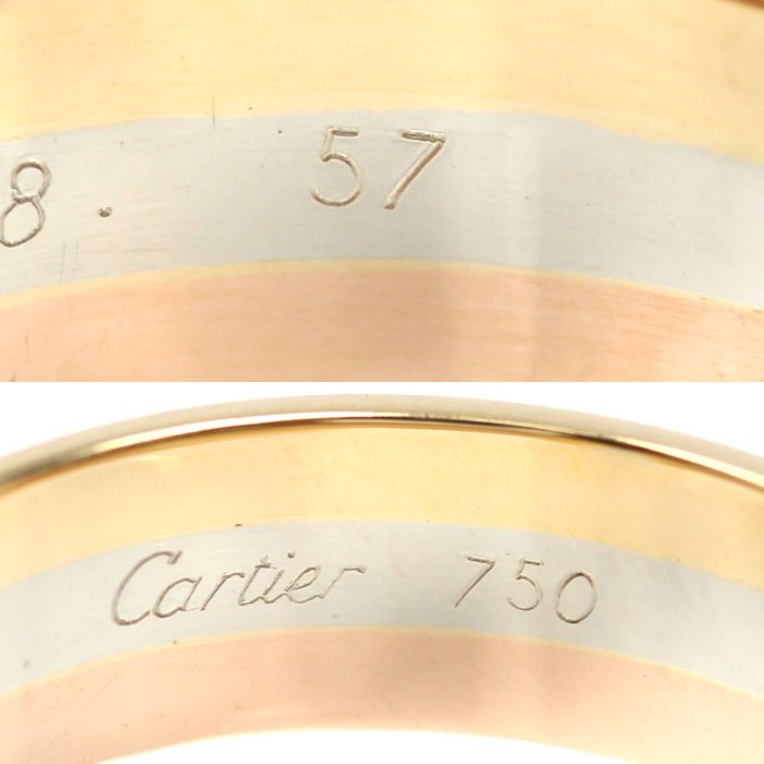 CARTIER カルティエ K18YG/WG/PG 2C リング・指輪 17号 57 4.6g