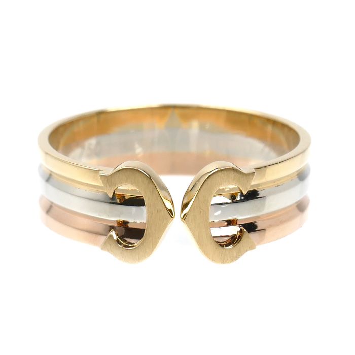 CARTIER カルティエ K18YG/WG/PG 2C リング・指輪 17号 57 4.6g