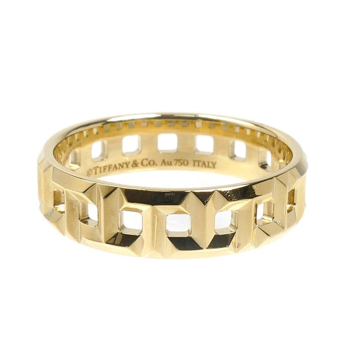 TIFFANY&Co. ティファニー K18YG イエローゴールド Tトゥルー ワイド 
