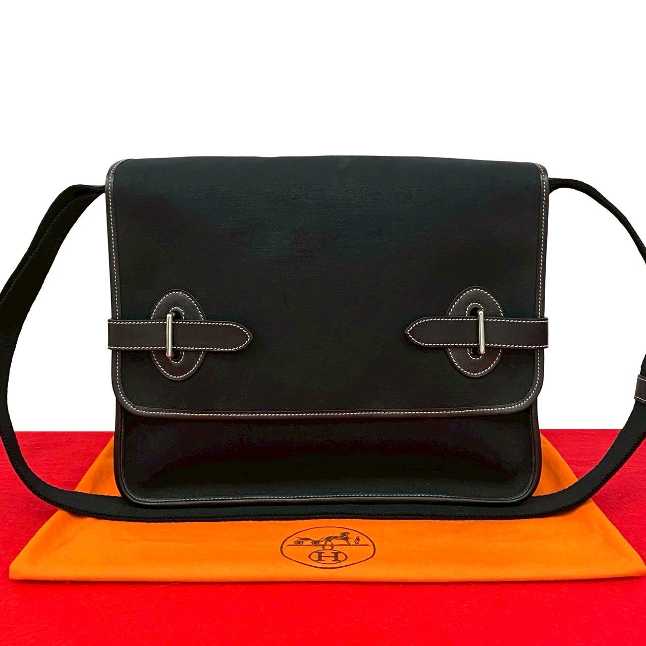 HERMES トワルオフィシエ　ブエナベンチュラMM 極 美品 袋付き HERMES エルメス ブエナベンチュラ MM トワル