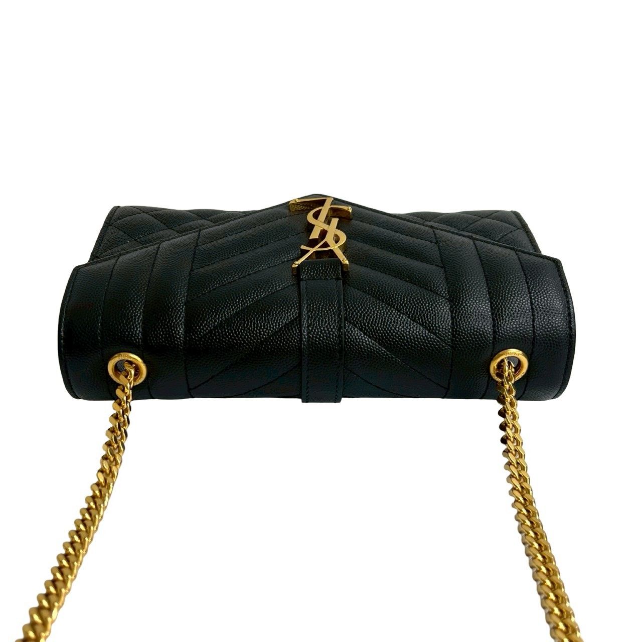 【極美品】イヴサンローラン　ショルダーバッグ　カサンドラロゴ　リザード　黒 極 美品 袋付き SAINT LAURENT PARIS サンローランパリ カサンドラ YSL