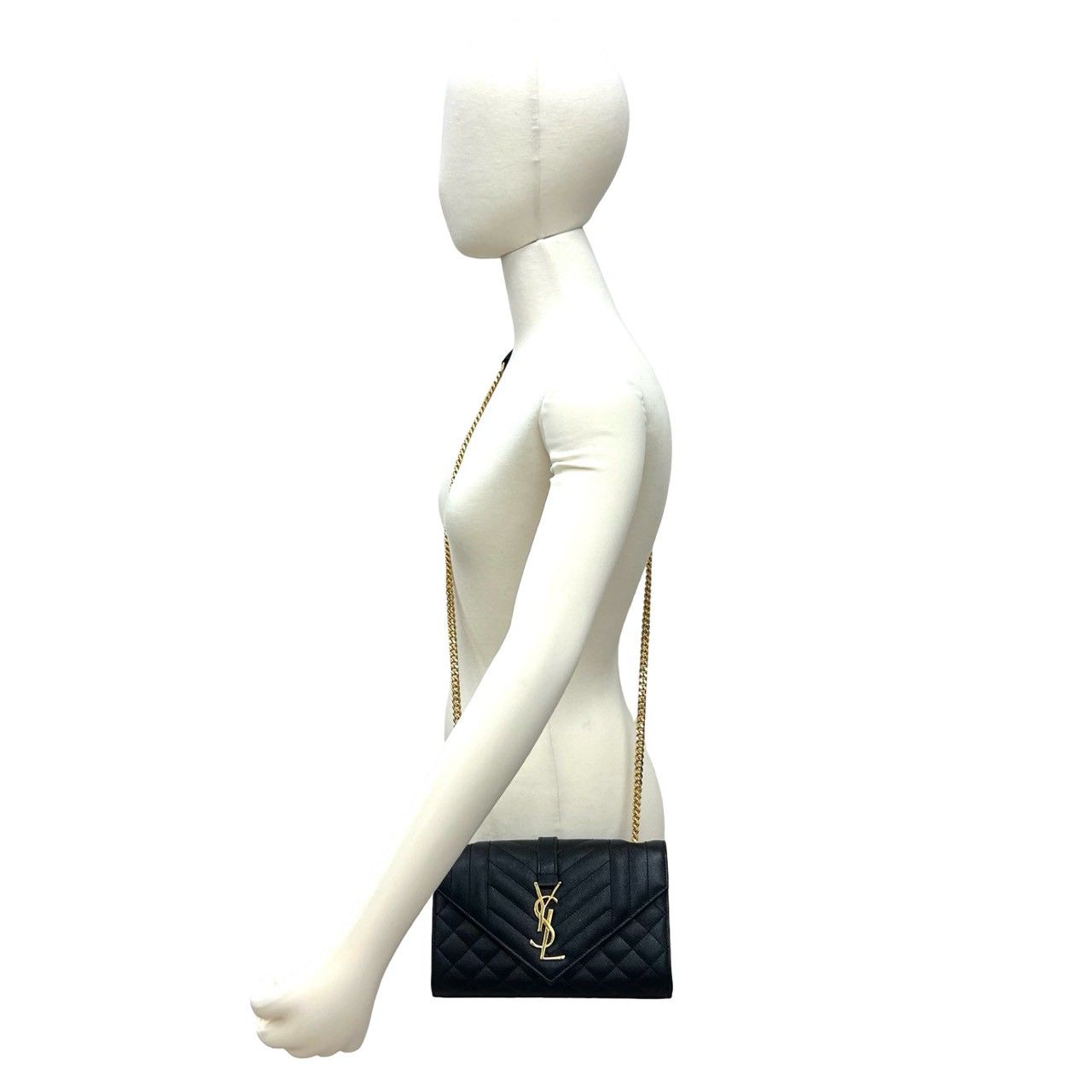 極 美品 袋付き SAINT LAURENT PARIS サンローランパリ カサンドラ YSL