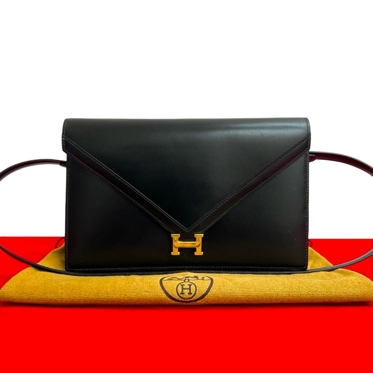 極 美品 袋付き ○W 刻印 HERMES エルメス ヴィンテージ リディ 