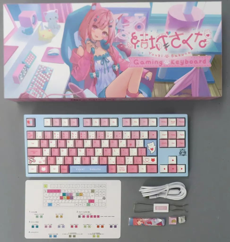 家電サプライ 結城さくなモデル ゲーミングキーボード 80%HE ラピッドトリガー対応 バーチャルYouTuber 結城さくな×AMICIS