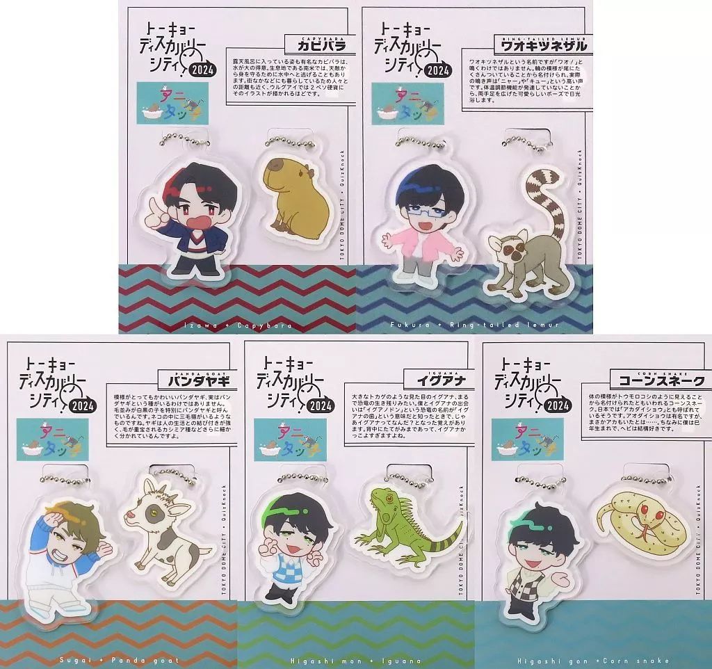 中古】キーホルダー 全5種セット アニタッチコラボ QuizKnockメンバー