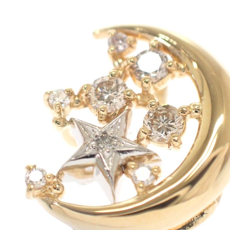 デザインジュエリー ムーン ペンダントトップ 18金 K18イエロー