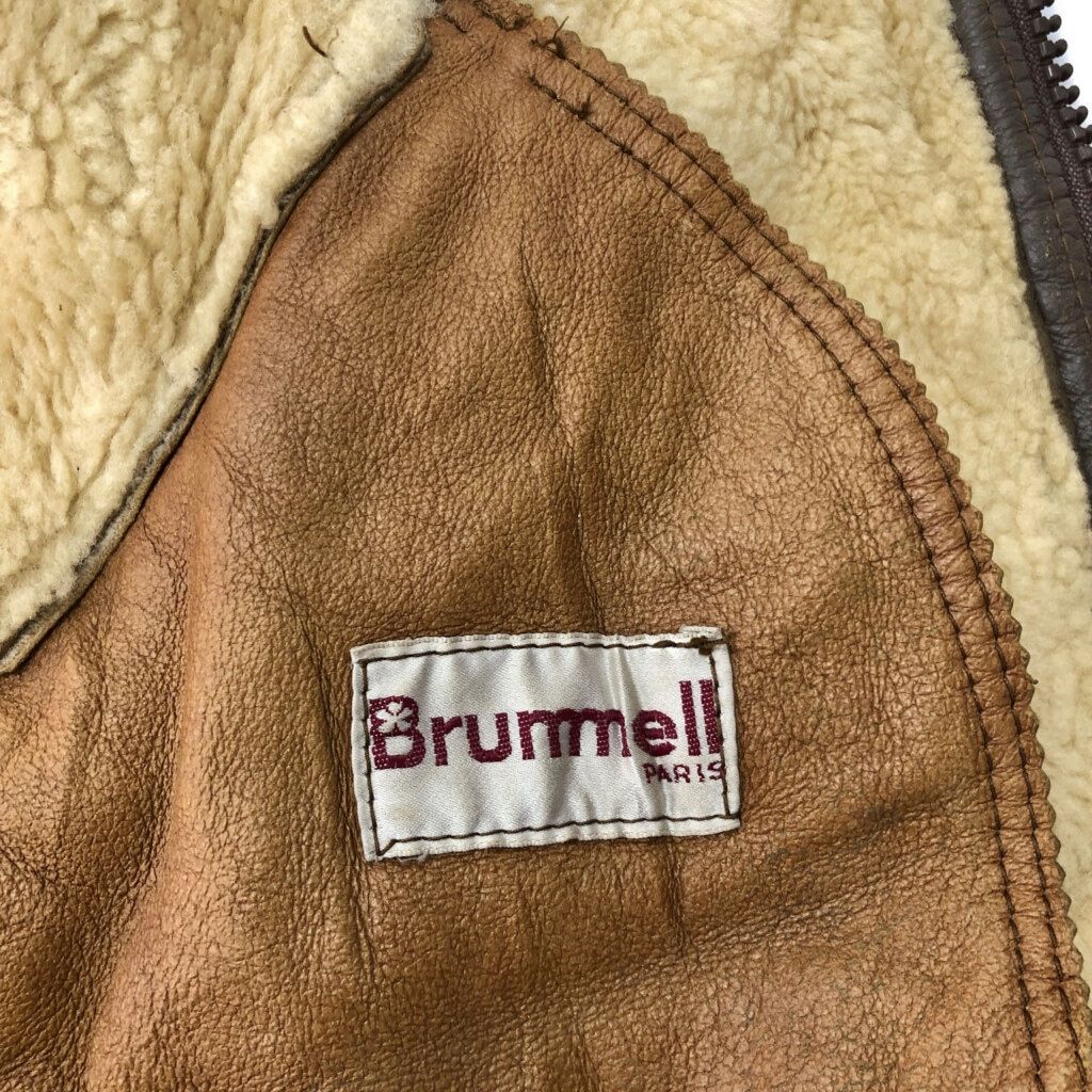 Brummell B-3 フライトレザージャケット シープスキン ライトブラウン