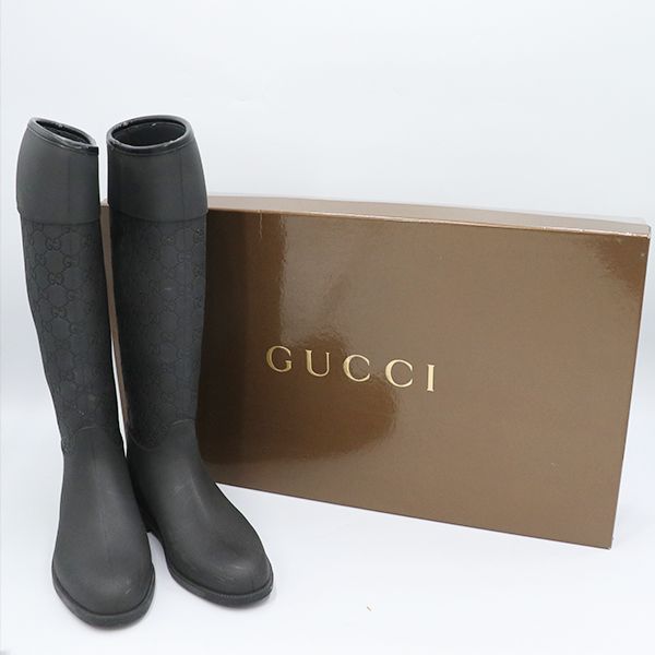 グッチ GUCCI ラバーブーツ レインブーツ 靴 箱 【yy】【中古