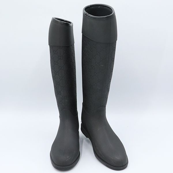 GUCCI 黒 ラバーブーツ　レインブーツ 60959-23329-26-1w.jpg