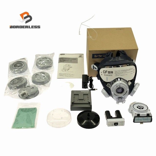 ♥品セット シゲマツ 電動ファン付き呼吸用保護具 Sy 185 H M V 3フィルタ 付き122357