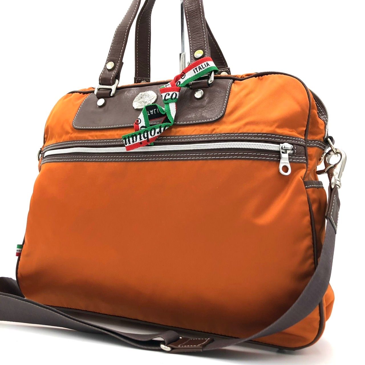 オロビアンコ ビジネスバッグ 2way ブリーフケース ナイロン オレンジ