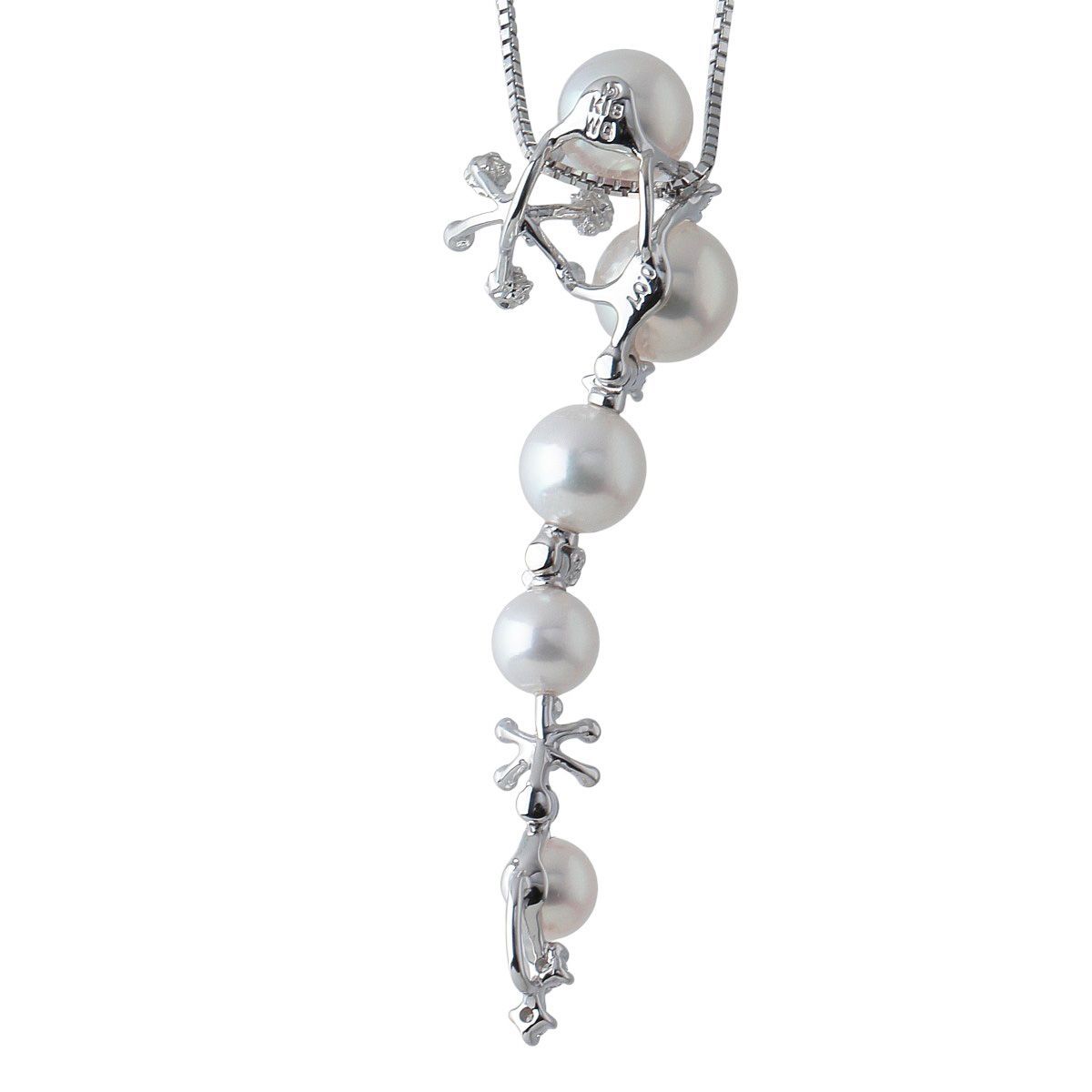 タサキ パール ダイヤ ネックレス アコヤパール4.9mm～7.0mm 0.07ct