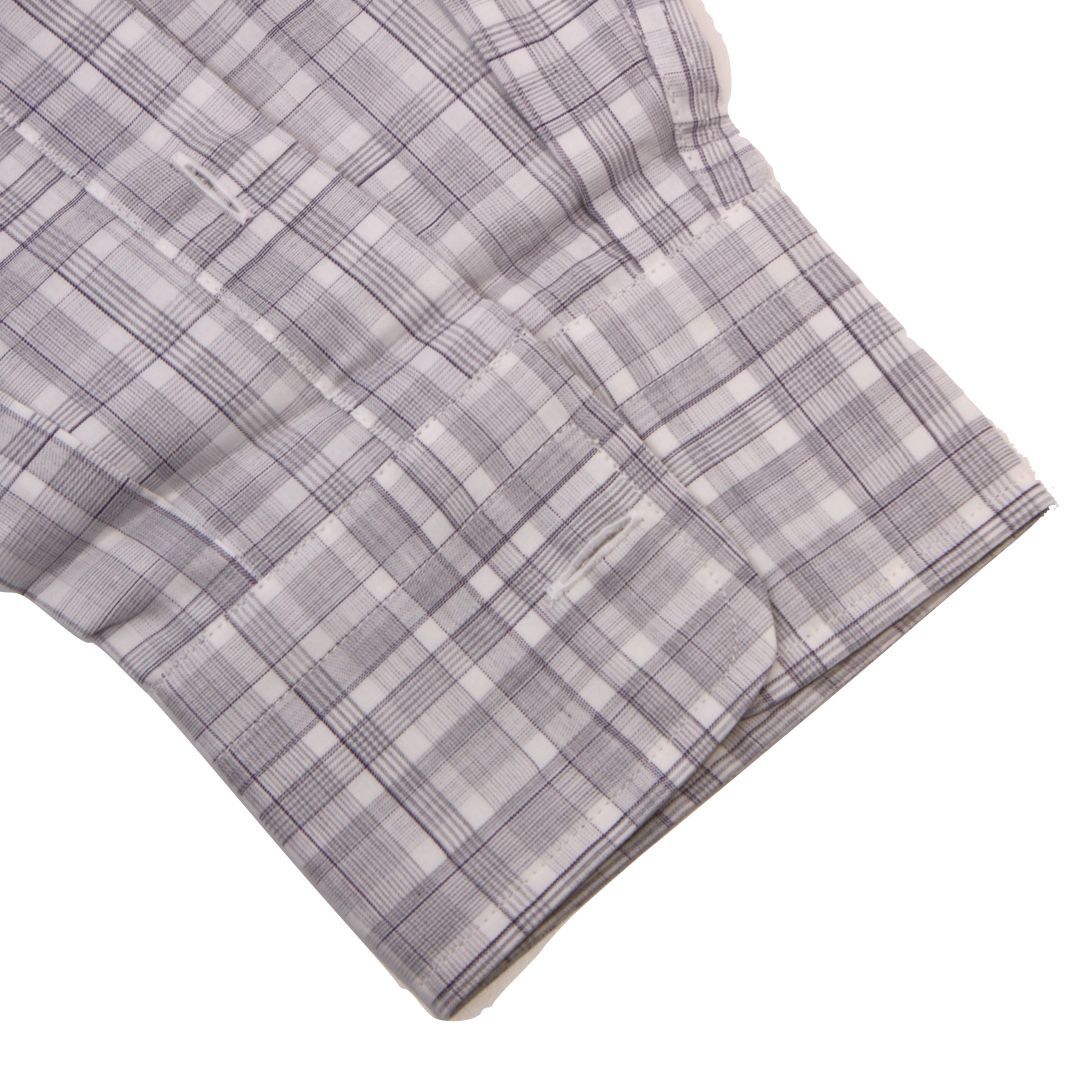Brioni/ブリオーニ】 シャツ ワイシャツ チェックシャツ 長袖 グレー
