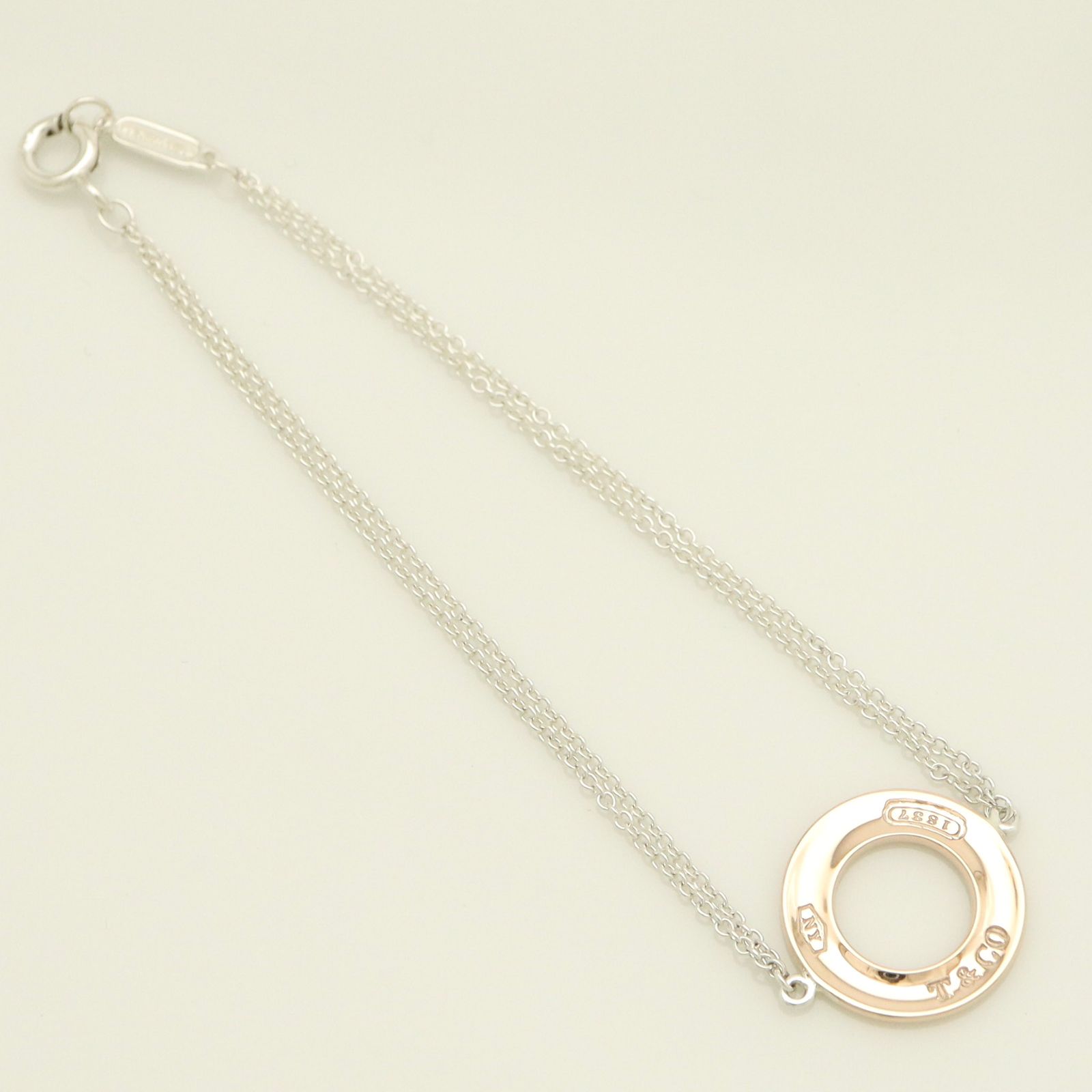 美品】ティファニー TIFFANY&Co. 1837 サークル ダブル チェーン