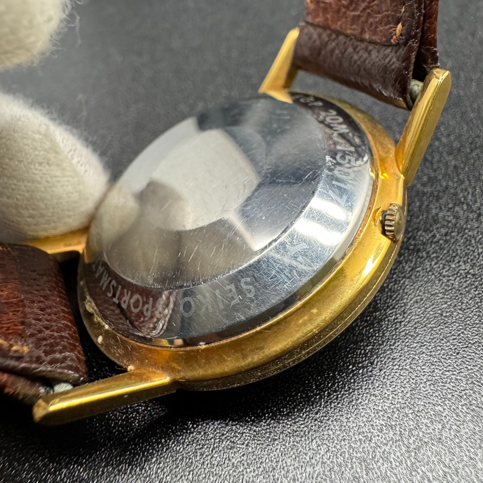  セイコー スポーツマチック 時計 不動 B26011708 ネイビー系 自動巻き時計 腕時計(アナログ)