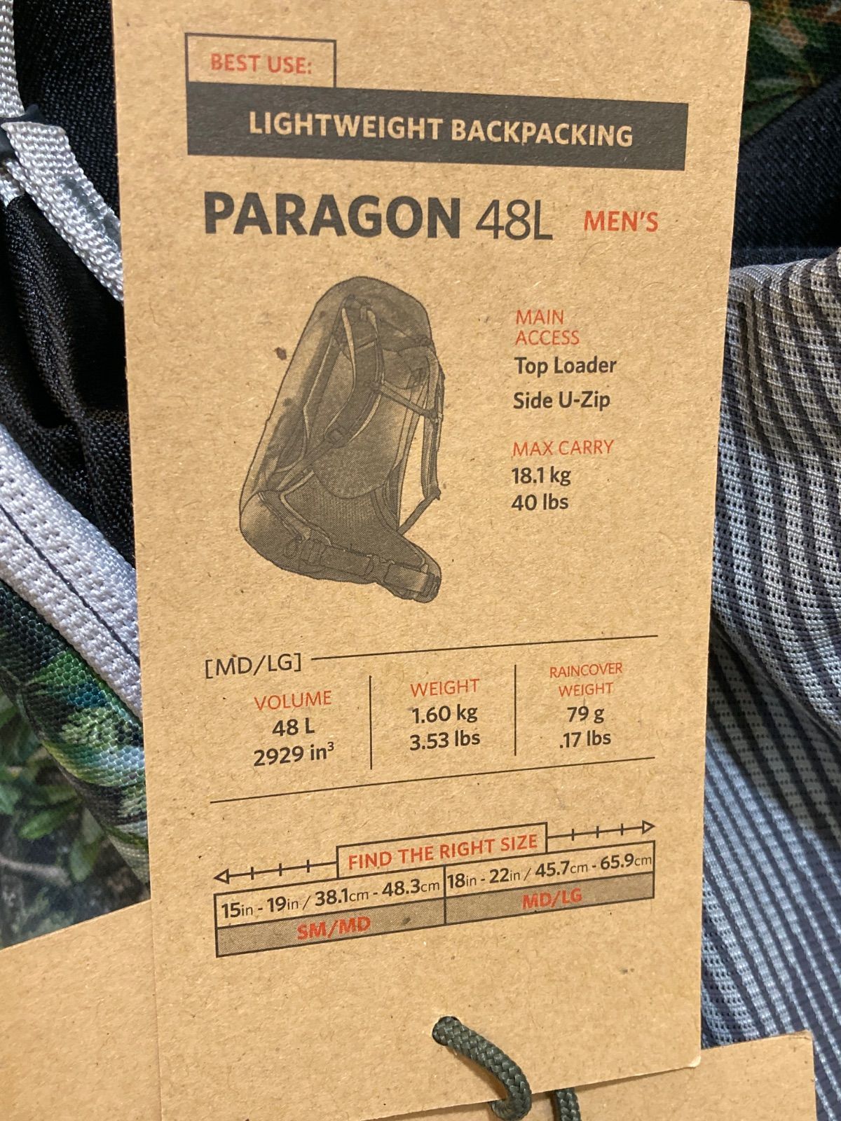  GREGORY PARAGON 48 アウトドアザック MD LG カモ バックパック ザック リュック バッグ