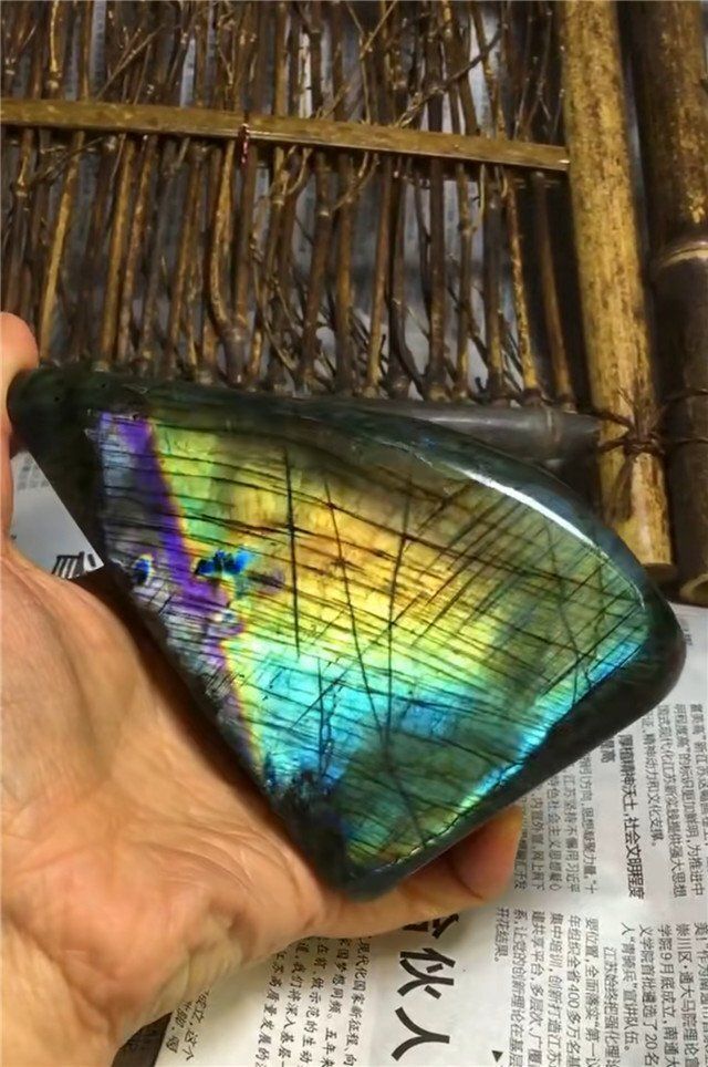  AAA級天然ラブラドライト原石B0123 E276 160C 卓上飾り 置物 インテリア小物