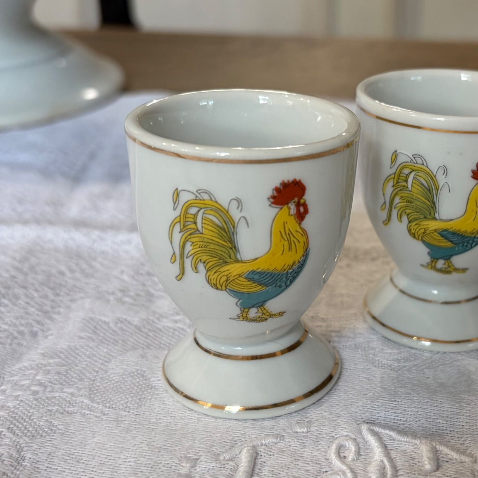 フランスアンティーク コクティエ エッグスタンド 鳥モチーフ フランス