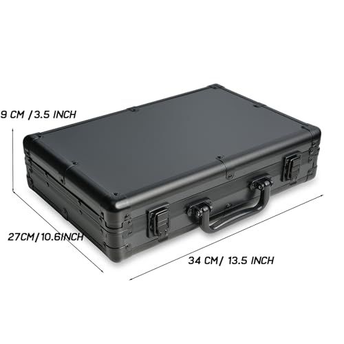  15スロット 腕時計オーガナイザーケース アルミニウム製 腕時計収納ボックス ハードウォッチトラベルボックス パッド付きケース 腕時計のディスプレイと整理に 5 da 75 d 1 b その他 キッチン 食器