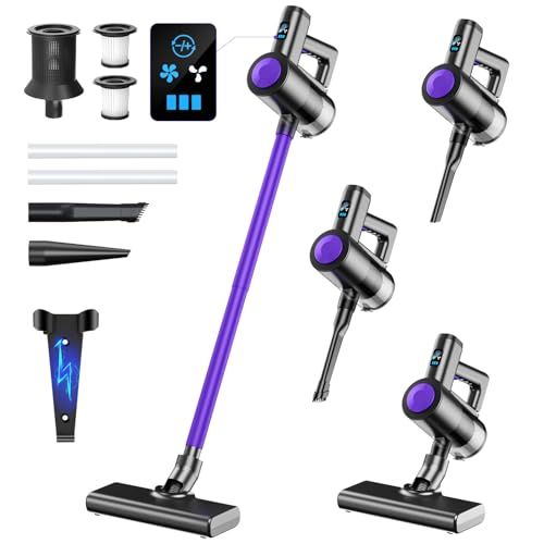 掃除機 コードレス 2026進化モデル-35000 pa超強力吸引-壁掛け収納＆充電 コードレス掃除機 サイクロン式 LCDタッチディスプレイ 7800 mAh大容量バッテリー 45分連続稼働 ハンディークリーナー スティックークリー b 5312 32