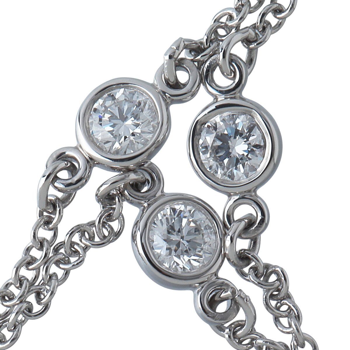 ティファニー バイザヤード ブレスレット 3ポイントダイヤ 枠3.2mm