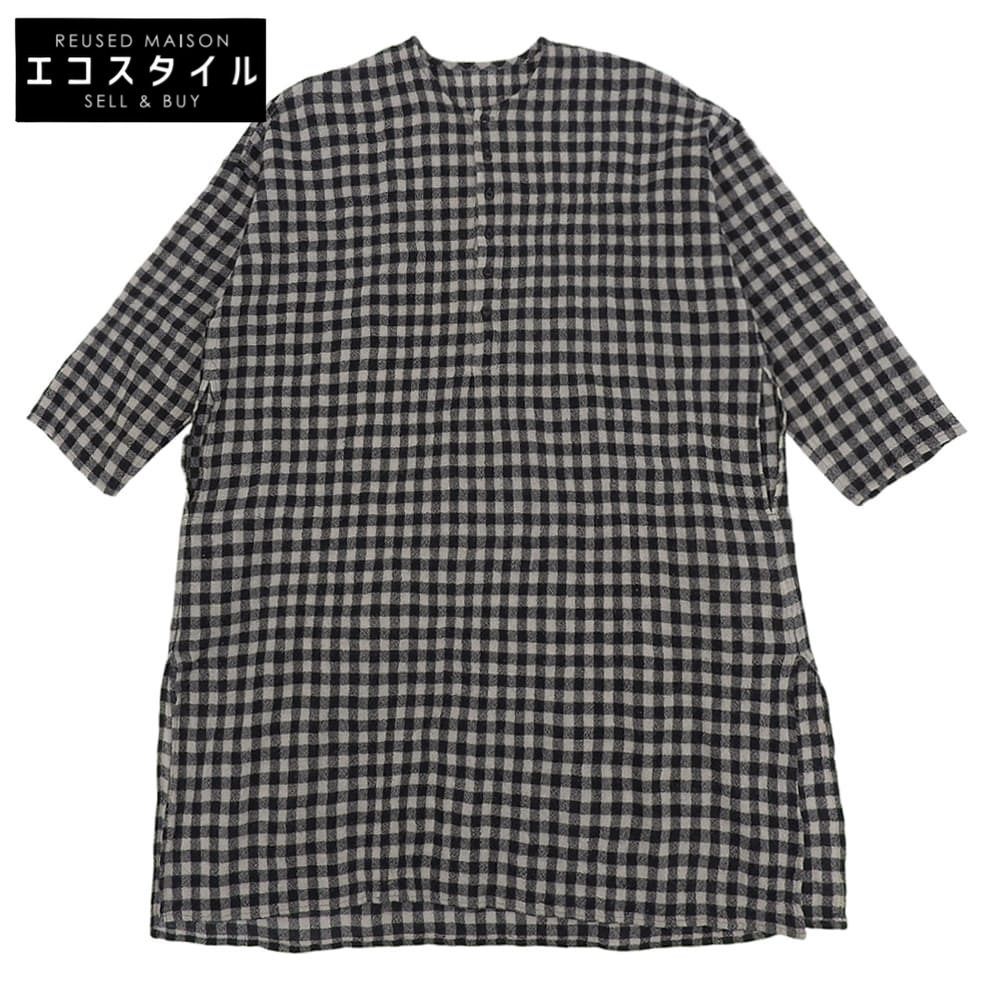 JURGEN LEHL ヨーガンレール 美品 ウール ギンガムチェック ヘンリー