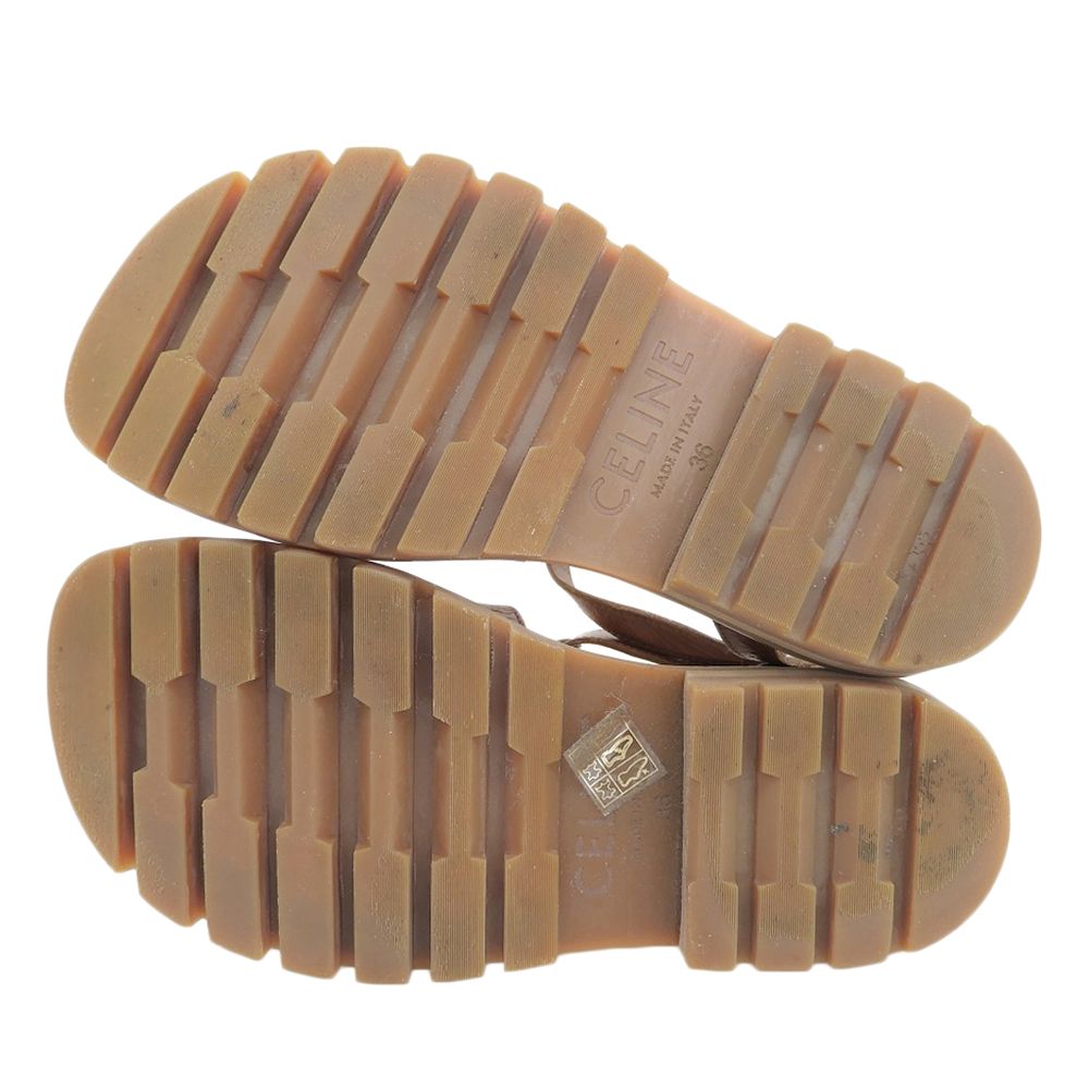 CELINE セリーヌ 美品 レザー トリオンフ グラディエーター サンダル