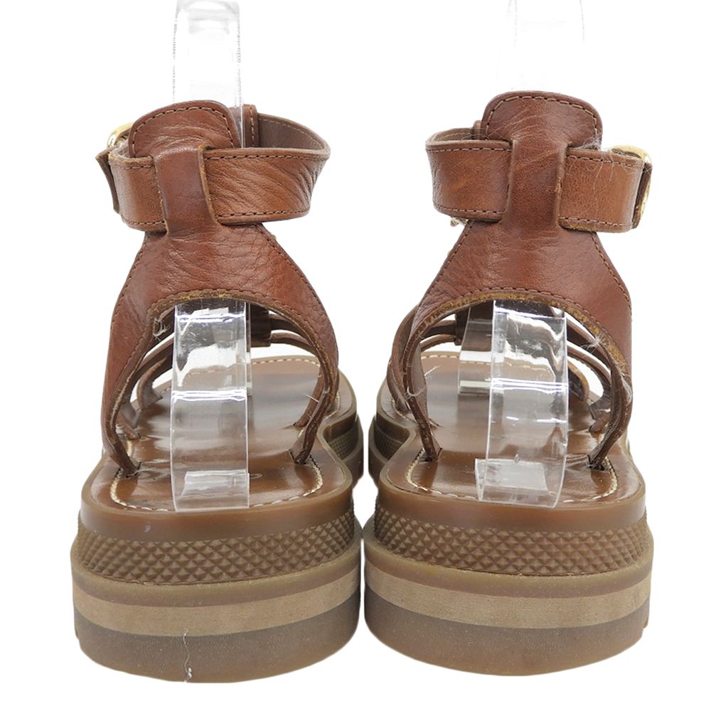 CELINE セリーヌ 美品 レザー トリオンフ グラディエーター サンダル