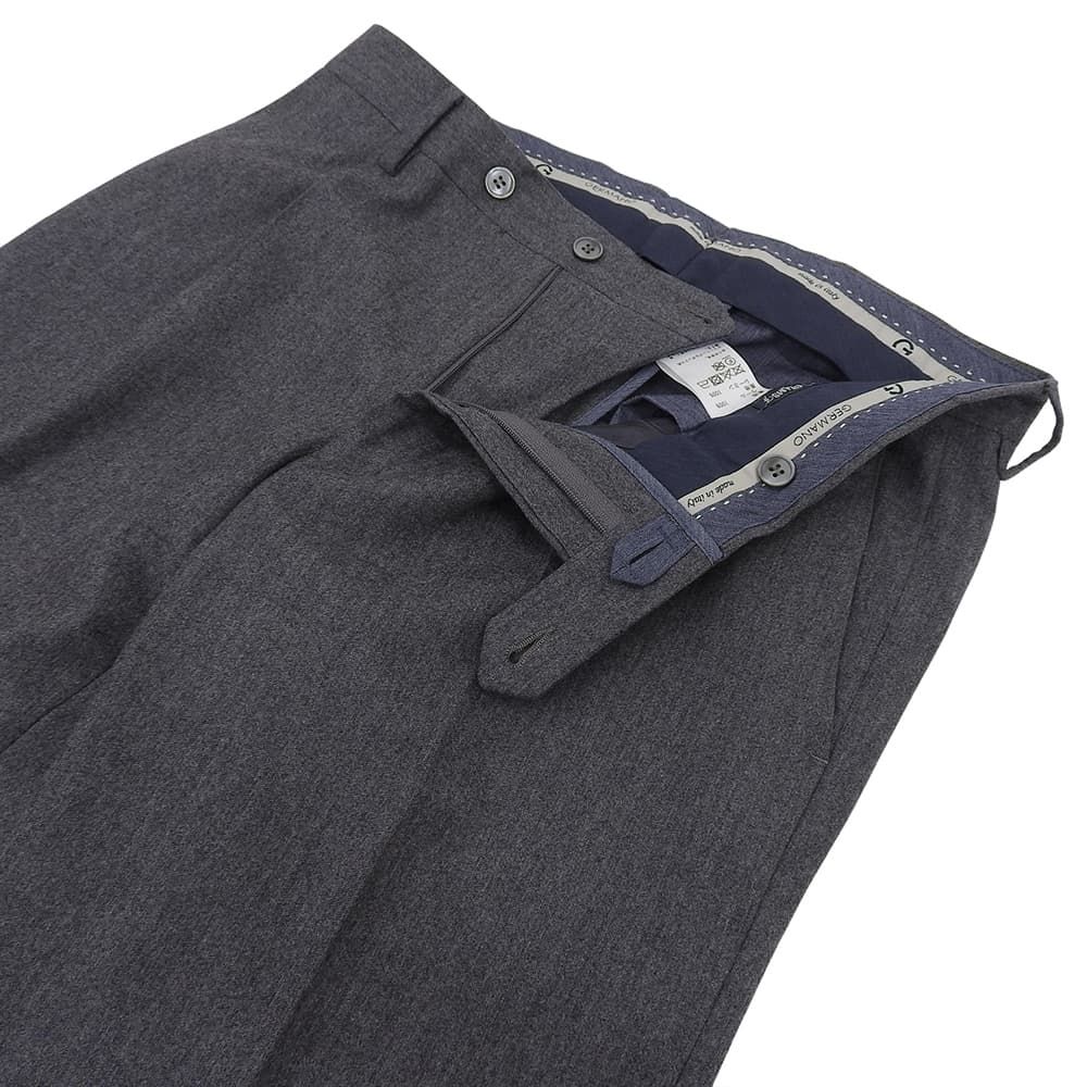 GERMANO ジェルマーノ 美品 1タック ワイド スラックス ウール