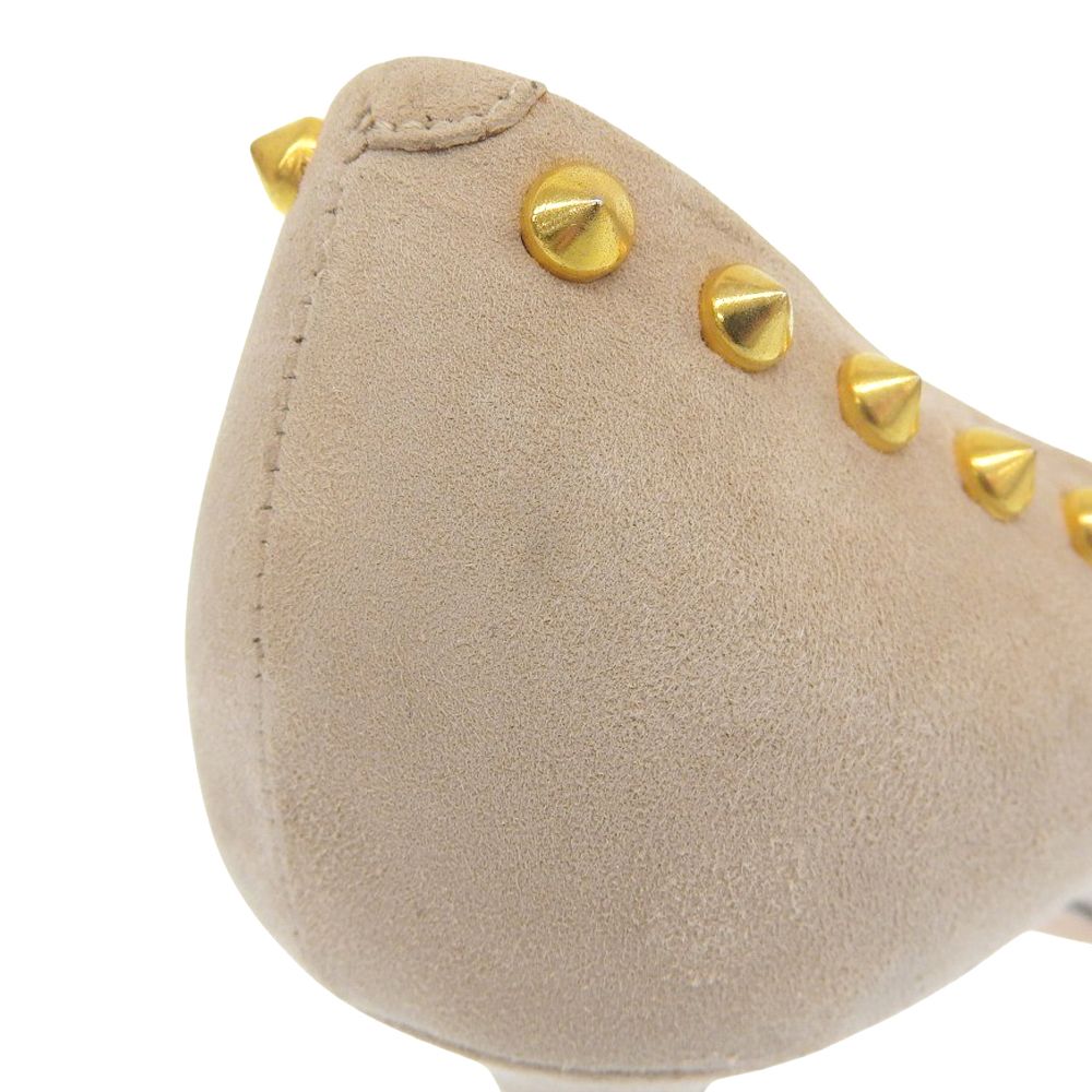 未使用品✨ペリーコ　スウェードフラットパンプス　スタッズ　ベージュ　36 未使用品✨ペリーコ スウェードフラットパンプス スタッズ ベージュ 36