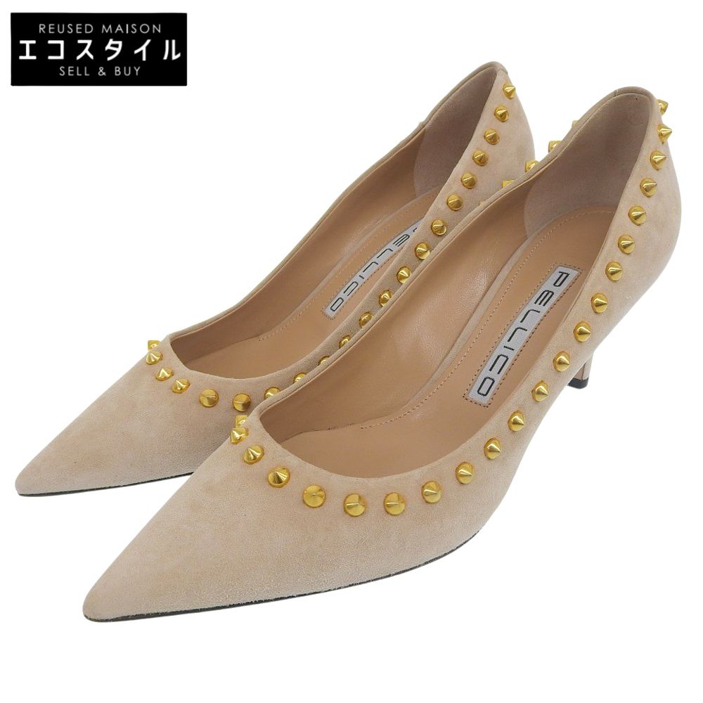 PELLICO ペリーコ 新品同様 アマン スタッズ ポインテッド スエード