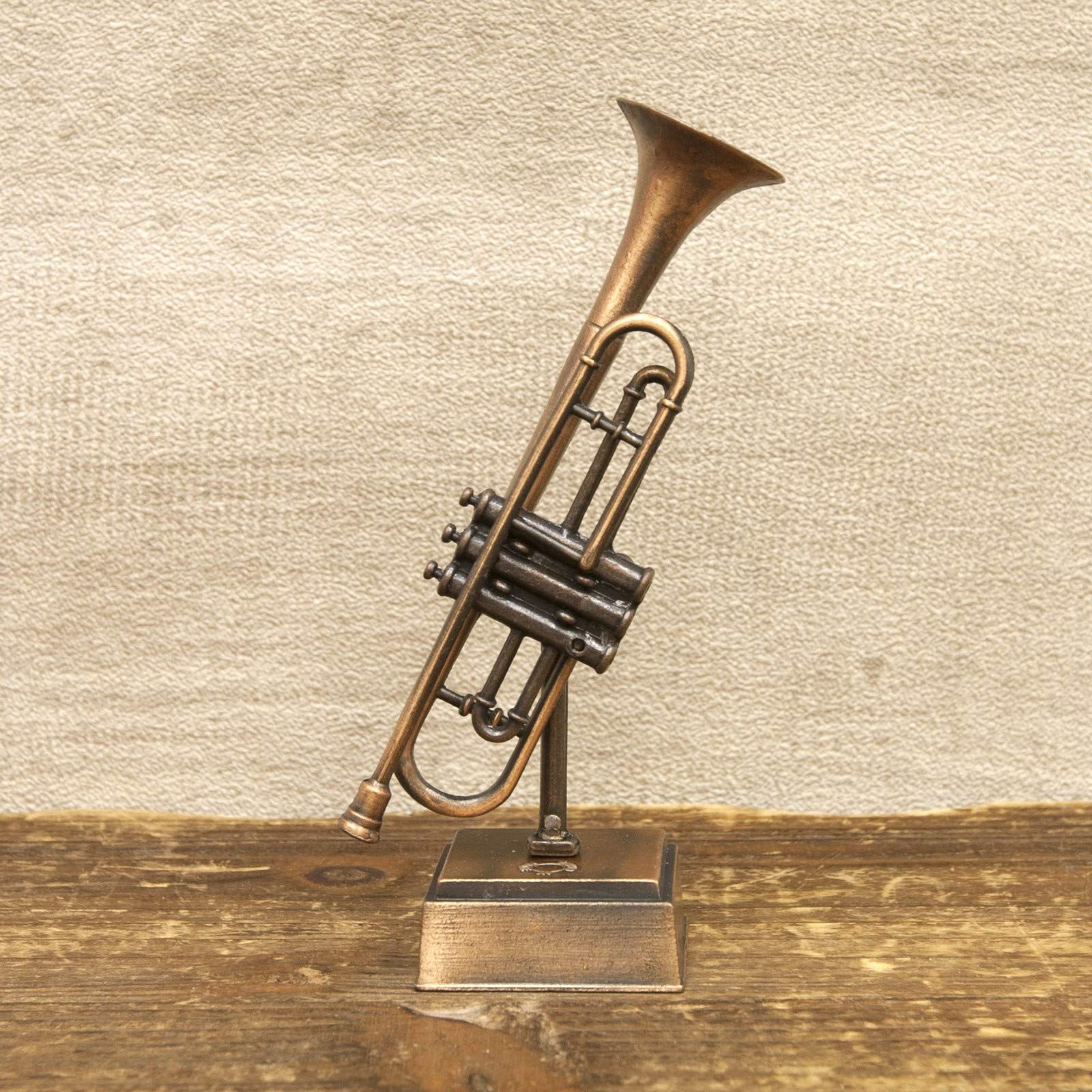 秋月貿易 デザイン小物 トランペット W5cm x D4cm x H13cm