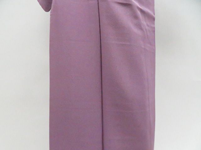 一輝堂】色無地 一つ紋 正絹 着物 身丈約160.5cm 裄丈約62cm 26z01-196