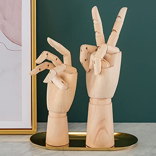 新品 木製 デッサン ハンド マネキン トルソー (女性右手) - メルカリ