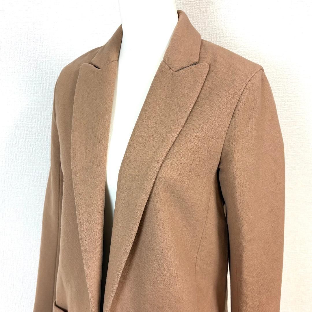 美品】 Theory ウールロングコート カシミヤ混 チェスター S キャメル 