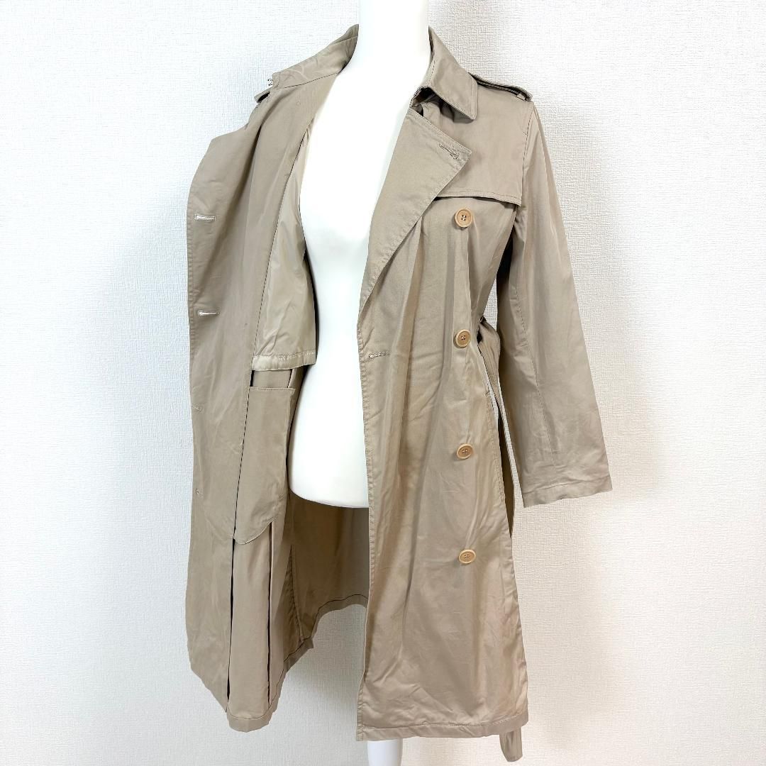S MaxMara ダブルトレンチコート ベルト 42 ベージュ 無地 - メルカリ