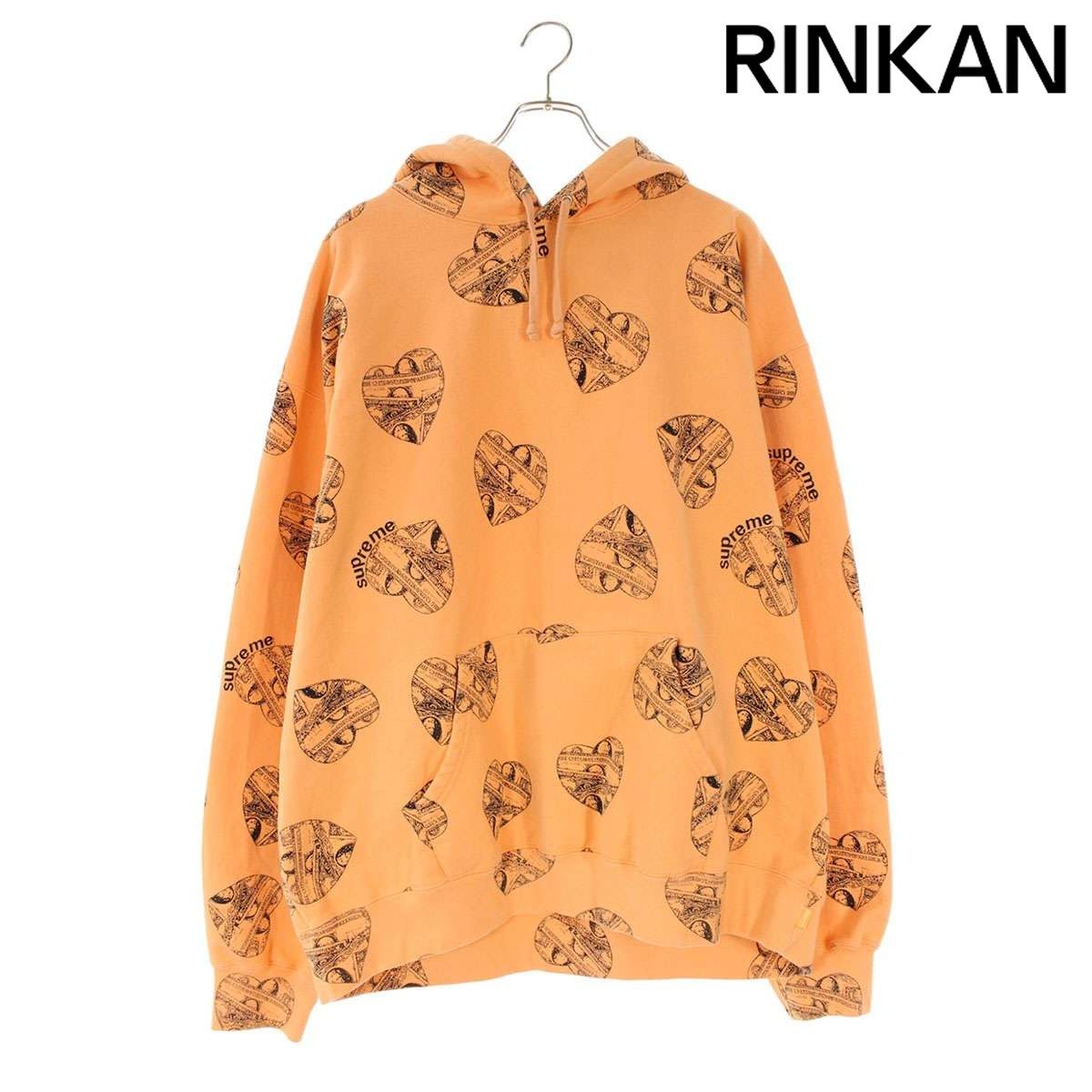 シュプリーム 24AW Love Cash Hooded Sweatshirt ハートロゴプル