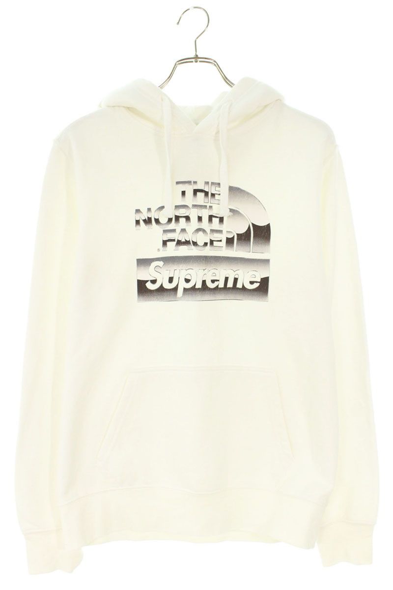 シュプリーム ×ノースフェイス THE NORTH FACE Metallic Logo Hooded