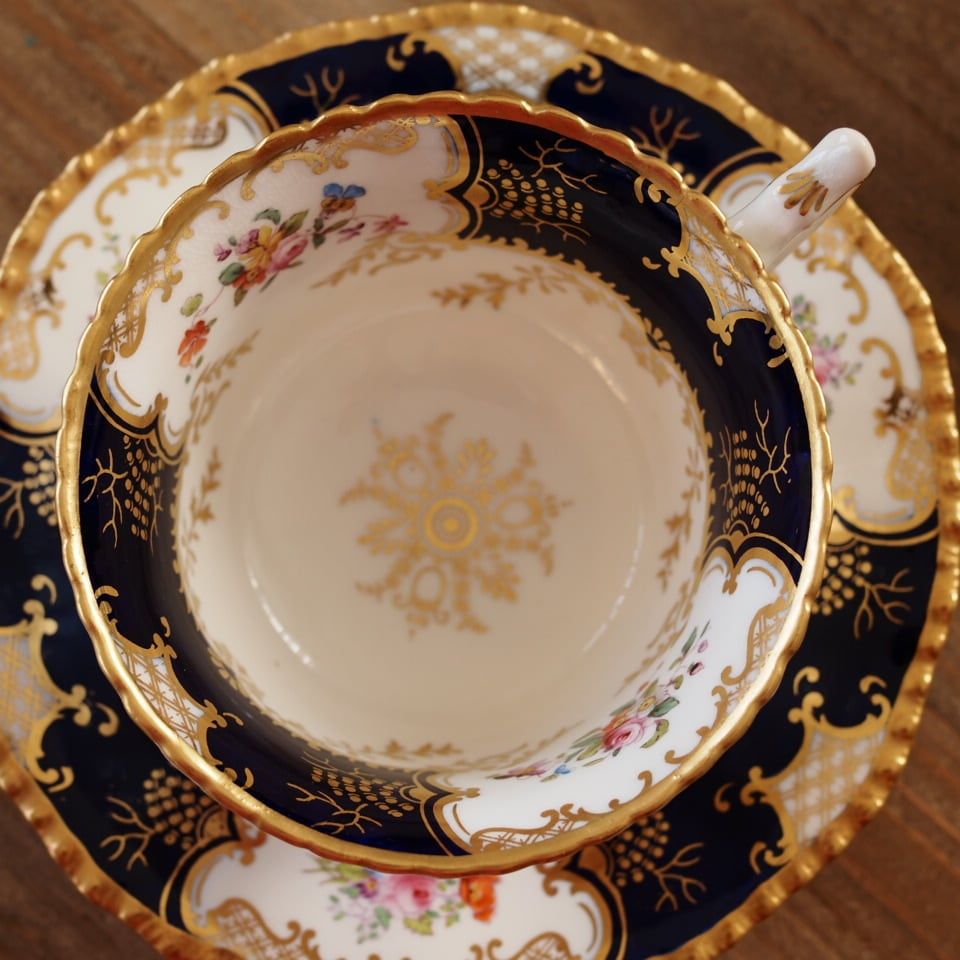 コバルト 大きめカップ＆ソーサー