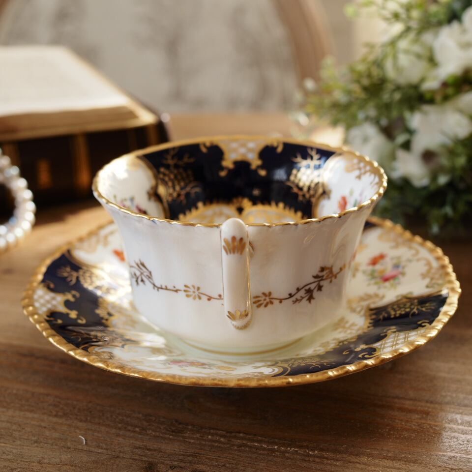 コールポート 希少 バットウィング グリーン カップ アンティーク コールポート アンティーク バットウィング ティートリオ グリーン