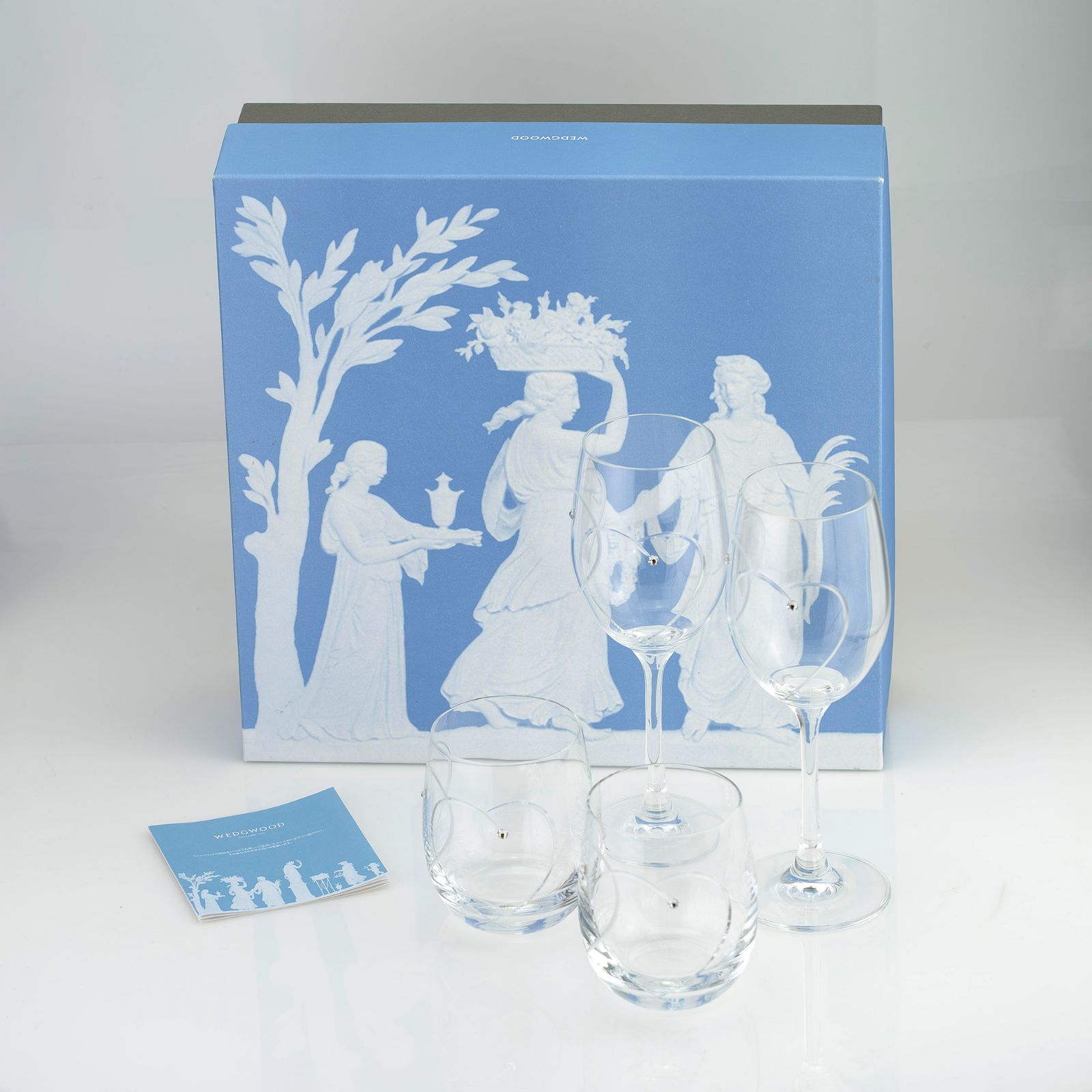ウェッジウッド WEDGWOOD プロミシス トゥーハーツ ペア ワイングラス タンブラー セット