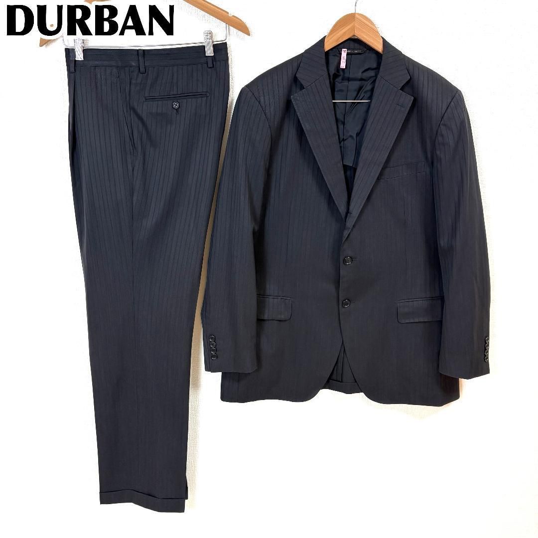 美品 DURBAN シルク混 スーツセットアップ 上102下98 黒 - メルカリ